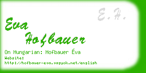 eva hofbauer business card